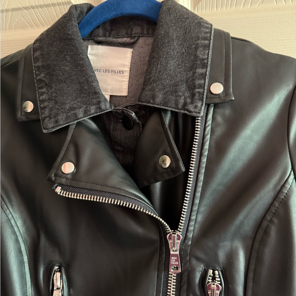 Alex Les Filles faux leather moto jacket - Picture 2 of 9